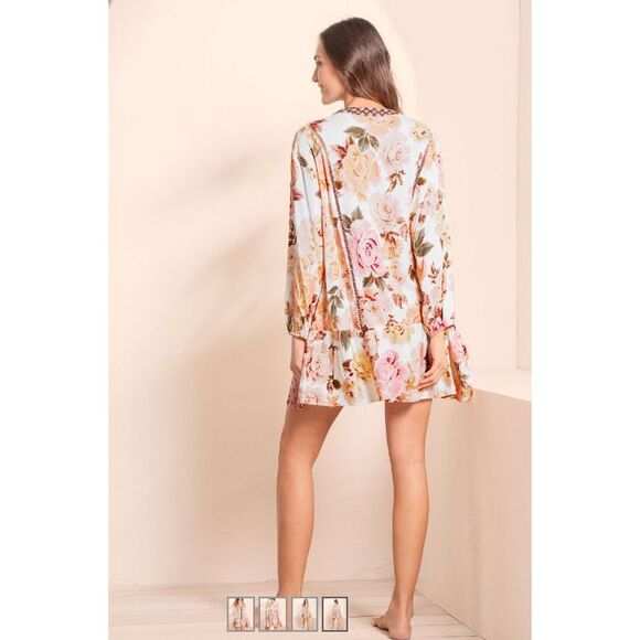 Maaji Afrodita Macy Tunic Cover Dress Women's Small S Beach Swim Coverup Flowy - Picture 4 of 4